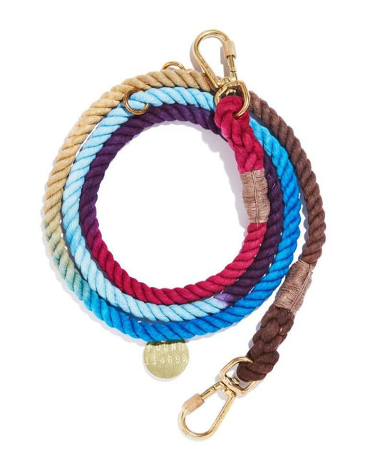 Adjustable Rope Dog Lead in Mood Ring (Made in the USA)