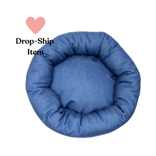 Denim Round Bed (Custom/Drop-Ship)