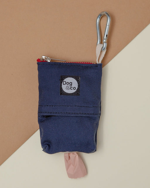 Good Girl Bag Treat + Poop Bag Holder in Navy Canvas (Made in NYC)