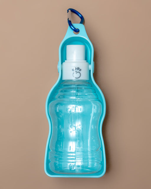 Dog Travel Water Bottle with Foldout Bowl in Blue << FINAL SALE >>
