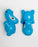 Rubber Squeaky Hippo Dog Treat Toy in Blue