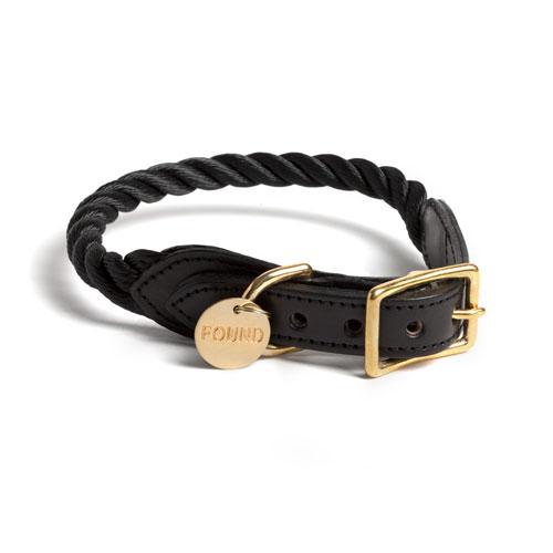 Rope Dog Collar in Black (Made in the USA)