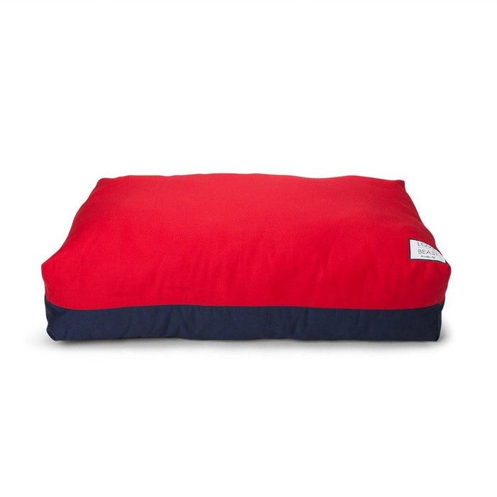 LOVE THY BEAST | Flip Stitch Bed in Red + Navy