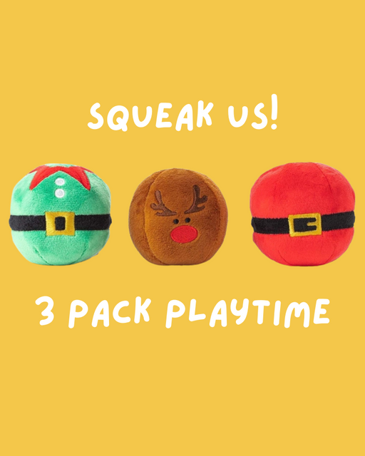 3-Pack Howliday Squeaky Dog Toy Set
