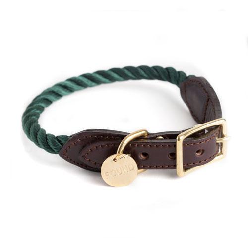 Rope Collar in Hunter Green (Made in the USA)